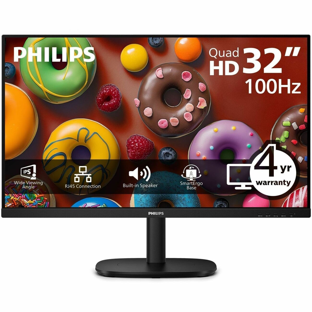 Philips 32B2U3601 32" QHD LED Monitor with USB-C RJ-45