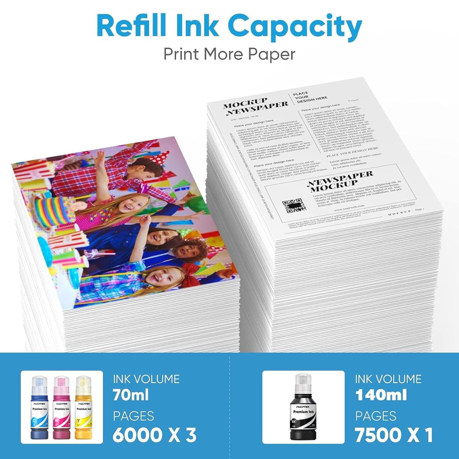Pigment Ink Compatible with Epson Ink Refill Bottles Replacement for Epson 542