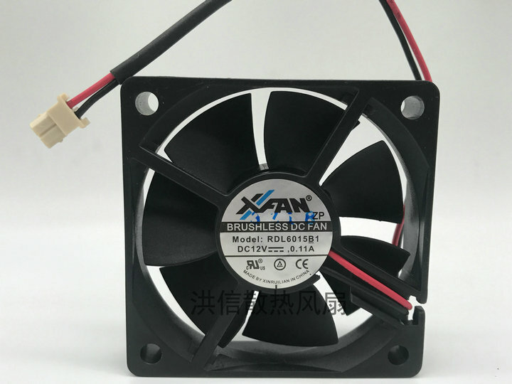 1 PCS XINRUILIAN XFAN Fan RDL6015B1 DC12V 0.11A 6015 6CM 2 Pin