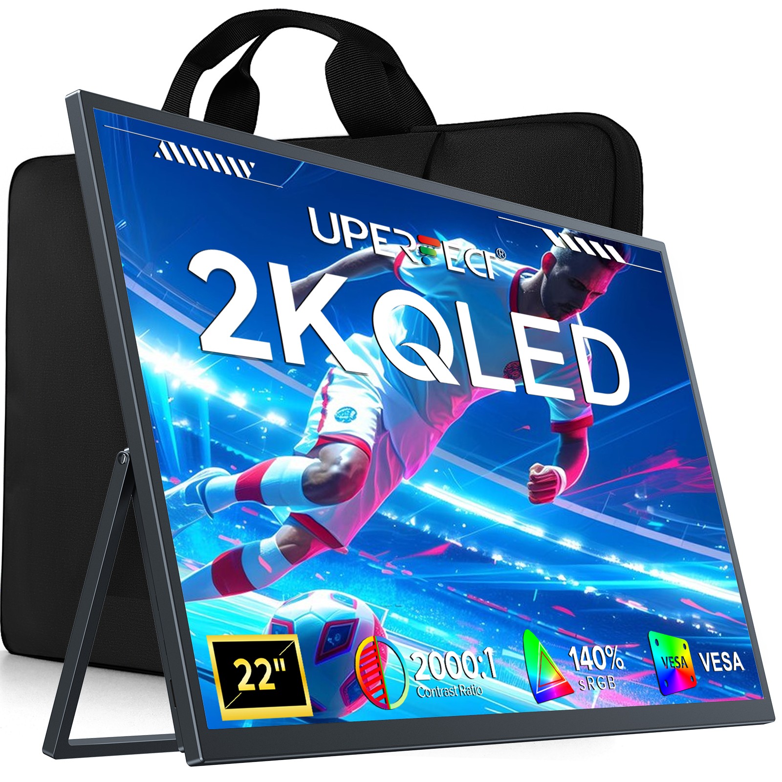 UPERFECT 22" Computer Portable Monitor 2K 2560*1440 Second Screen Laptop Screen
