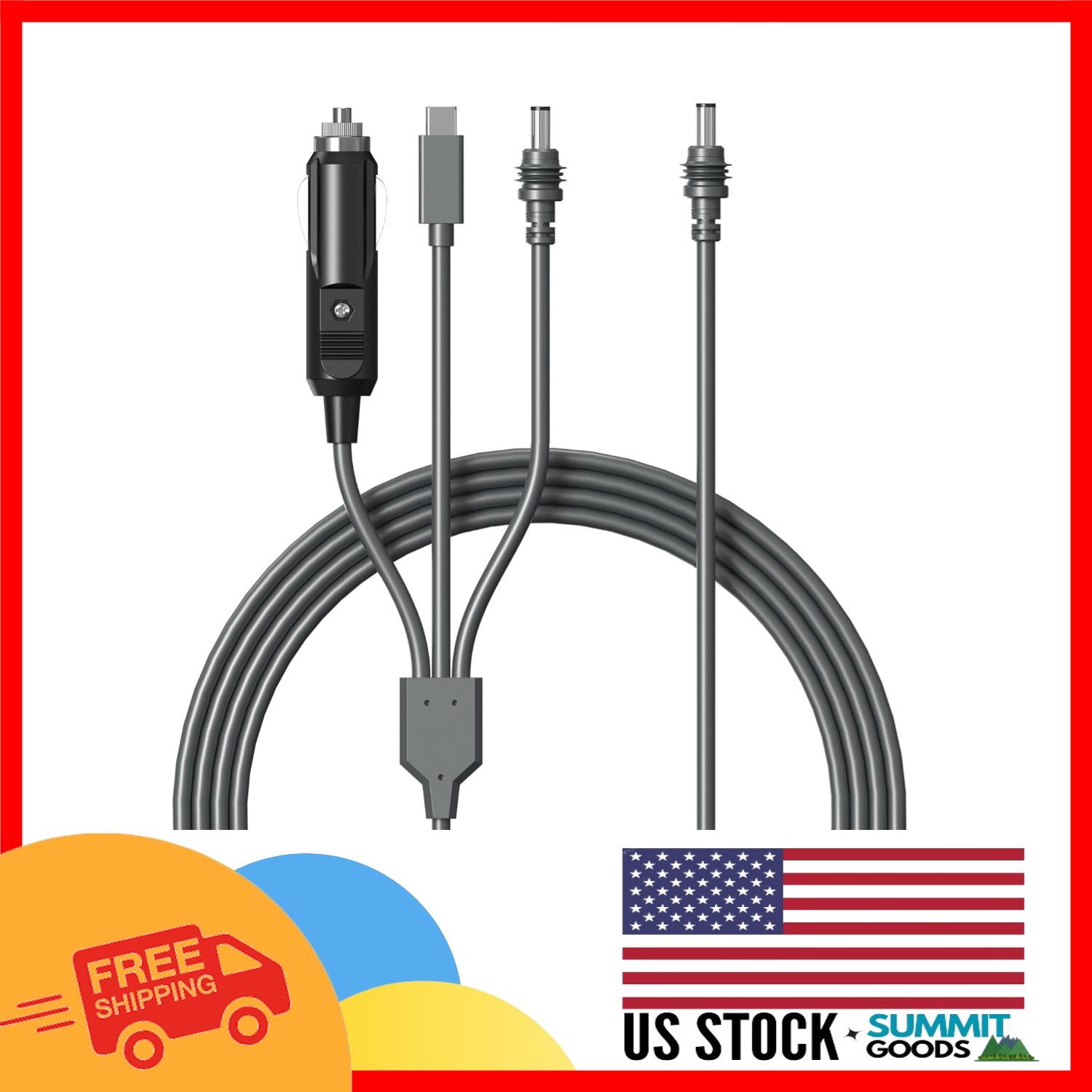 Versatile Starlink Mini 10FT Cable - USB C, Car Charger & Waterproof Solution