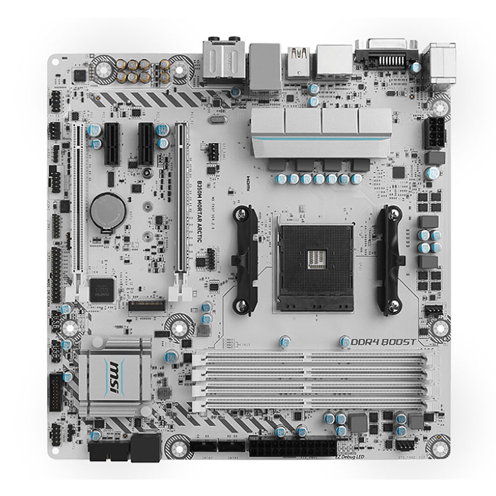 For MSI B350M MORTAR ARCTIC Motherboard Socket AM4 DDR4 DVI+DP+ Mainboard