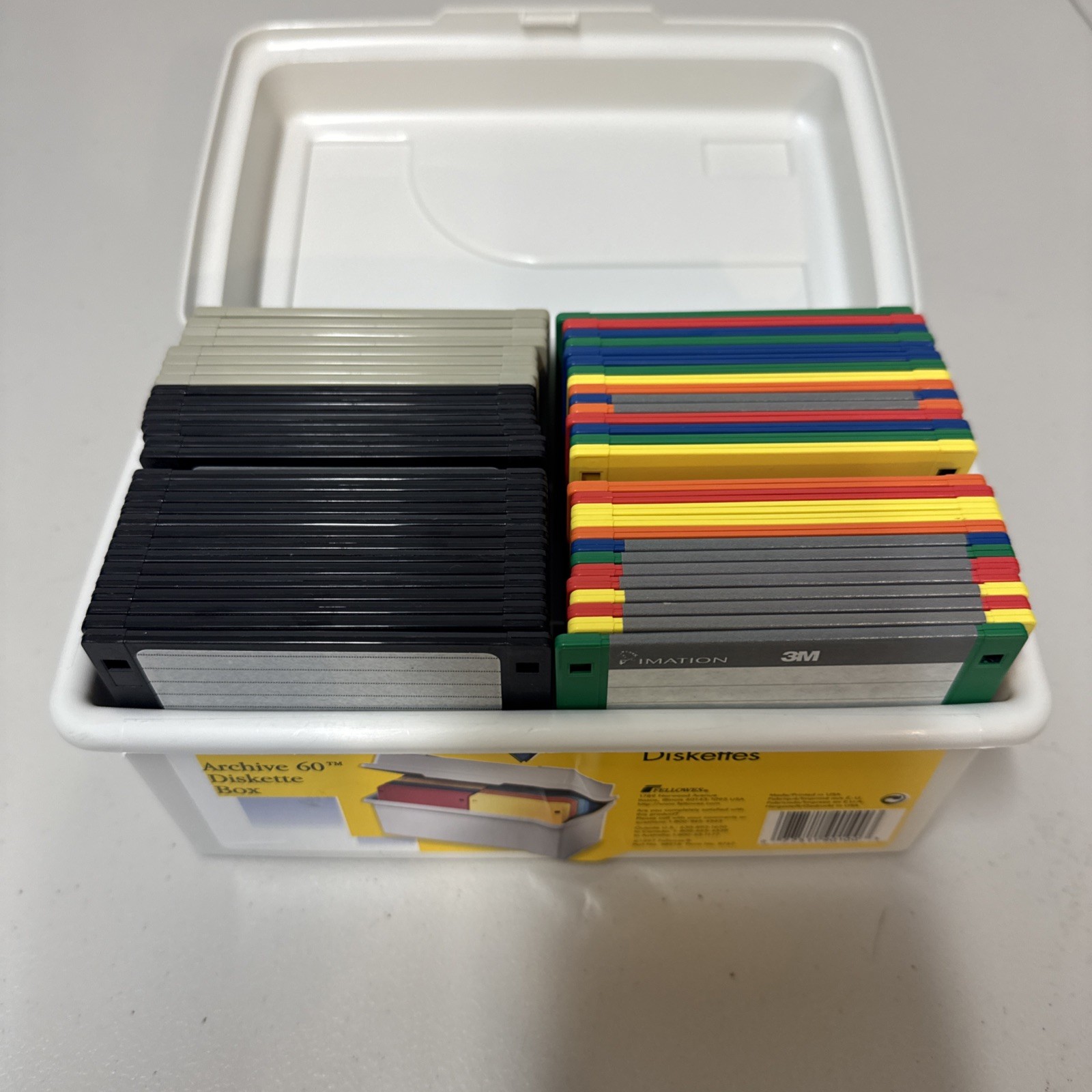 Huge Floppy Computer Disk 3. " Lot of 55 Mixed Used Software / Files
