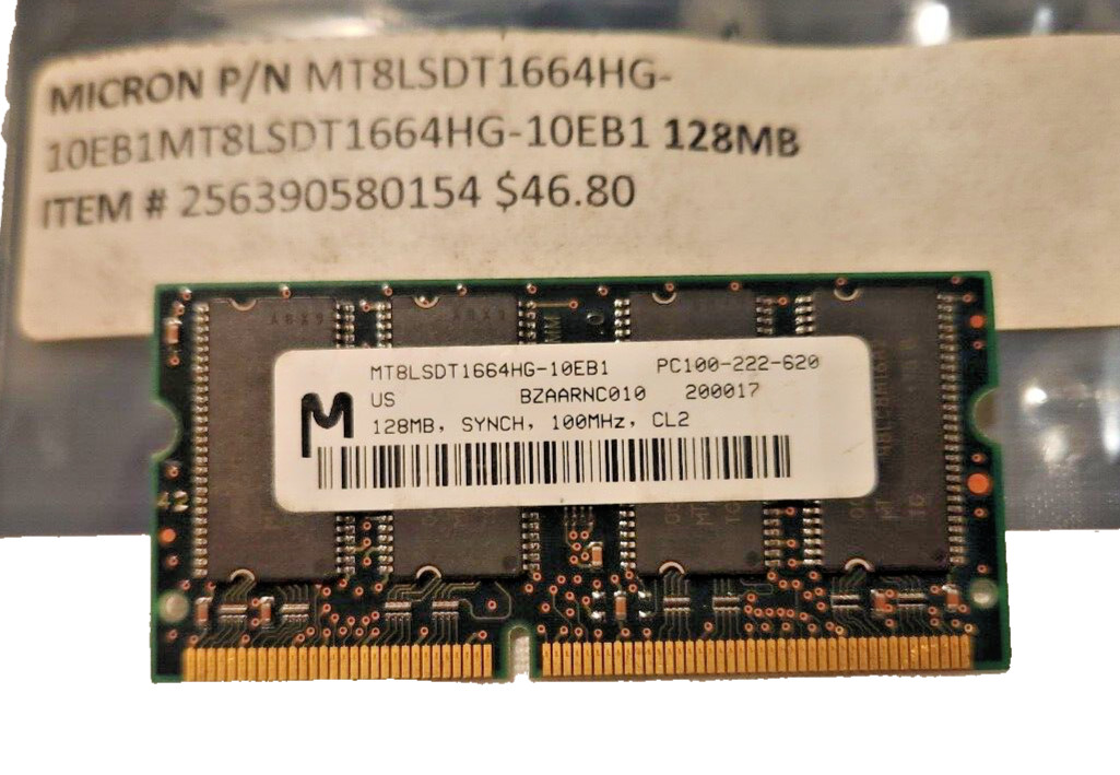 MICRON P/N MT8LSDT1664HG-10EB1 MT8LSDT1664HG-10EB1 128MB  Memory Module For Sale