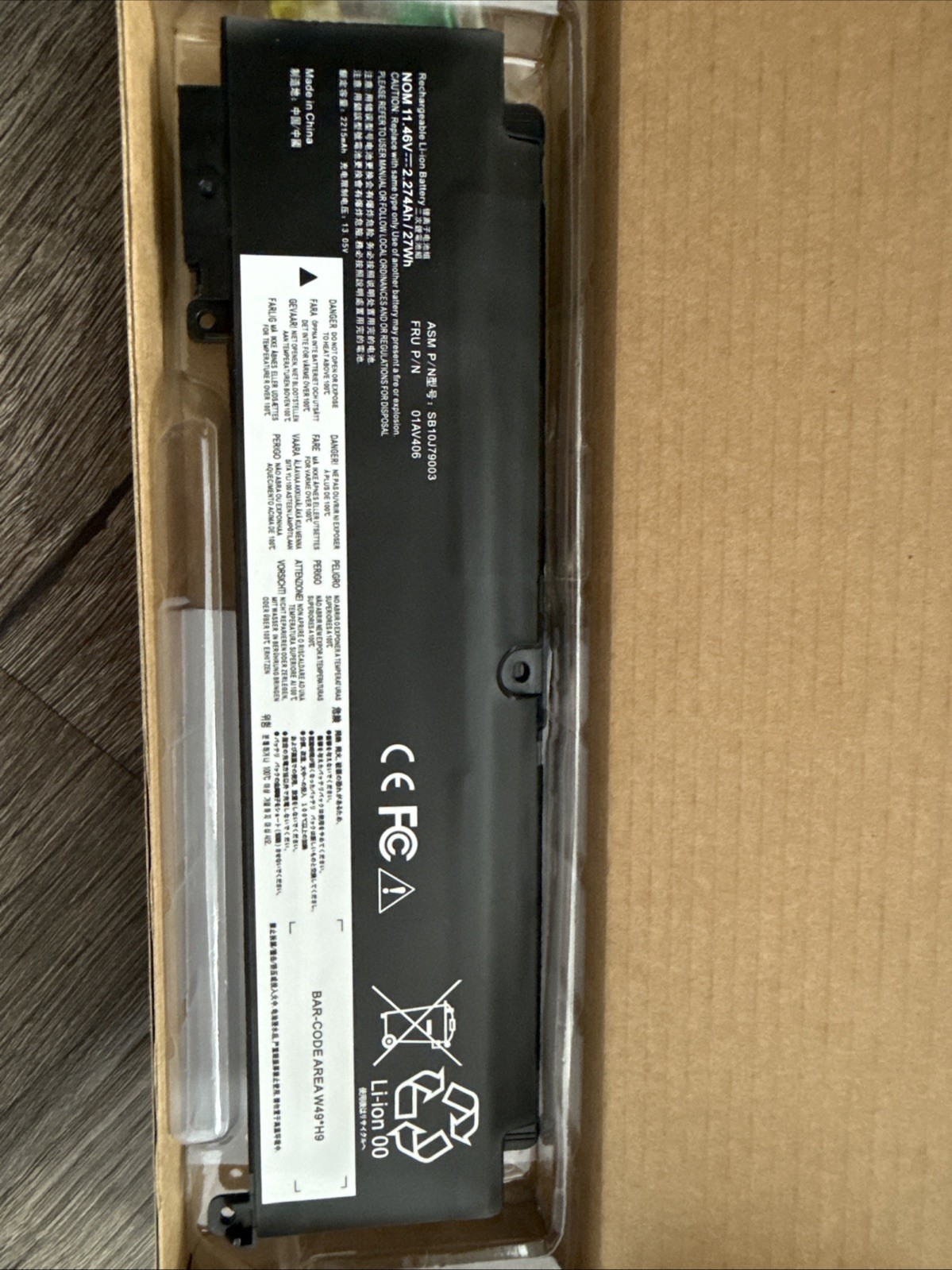 01AV406 ThinkPad T470S Laptop Batt SB10J79003 Replacement for T460S T470S Batte