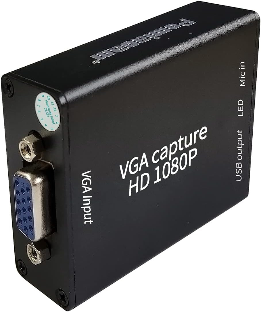 Video Coverter VGA Capture Card,VGA to USB2.0 Converter,Audio and Video Captu...