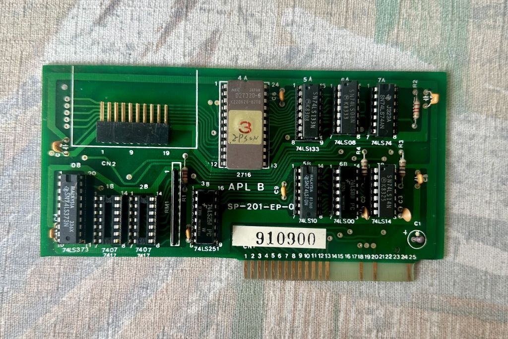 Apple APL B Parallel Printer Interface Card SP-201-EP-0 For Apple II Computers