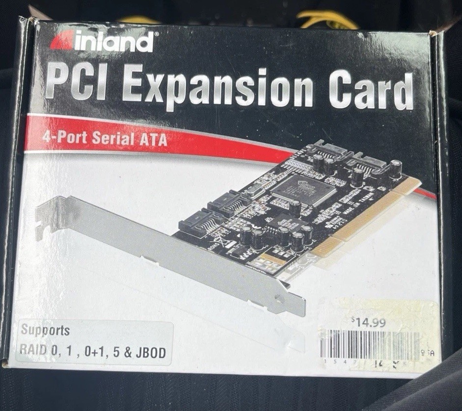Inland PCI Expansion Card 4-Port Serial ATA SATA RAID Controller Brand New⁠