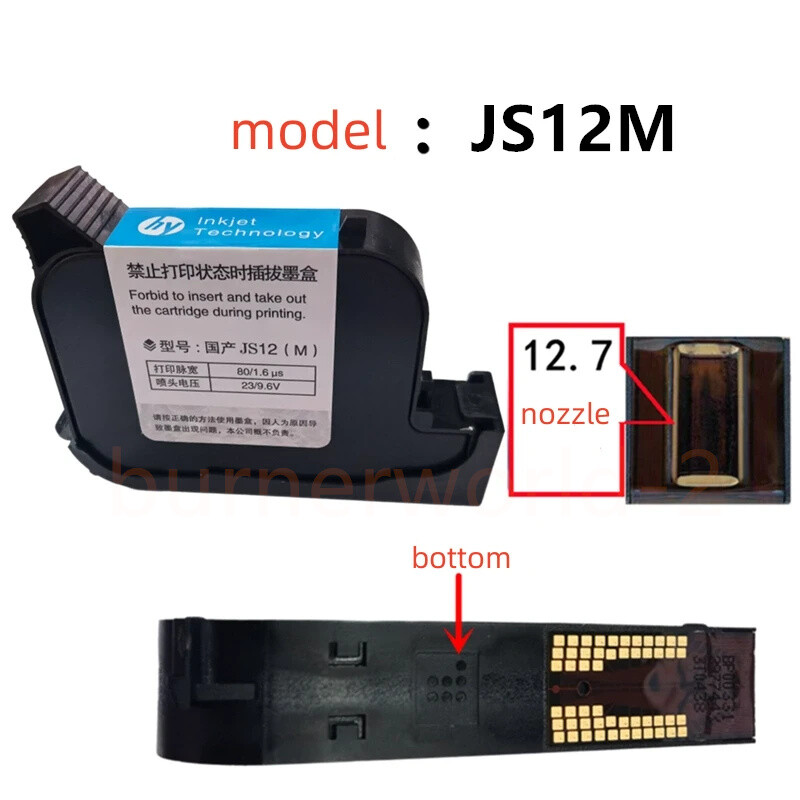 JS10m JS12m Ink Cartridge Quick Drying for 530/T1/M7/360 Handheld Inkjet Printer