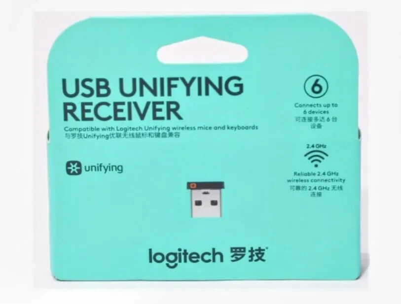 Logitech USB Unifying Wireless Receiver. Up to 6 devices.  BRAND NEW SEALED