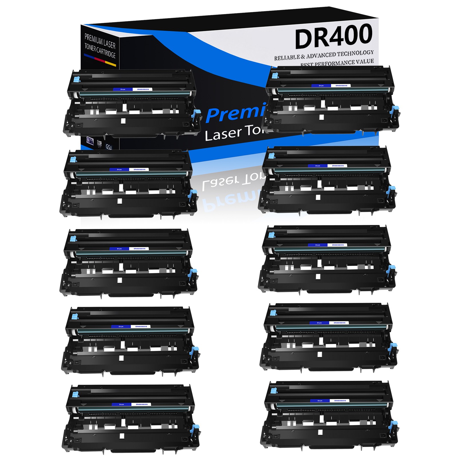 10PK High Yield DR400 Drum Unit Fit for Brother DR-400 HL-1450 HL-1470n HL-P2500