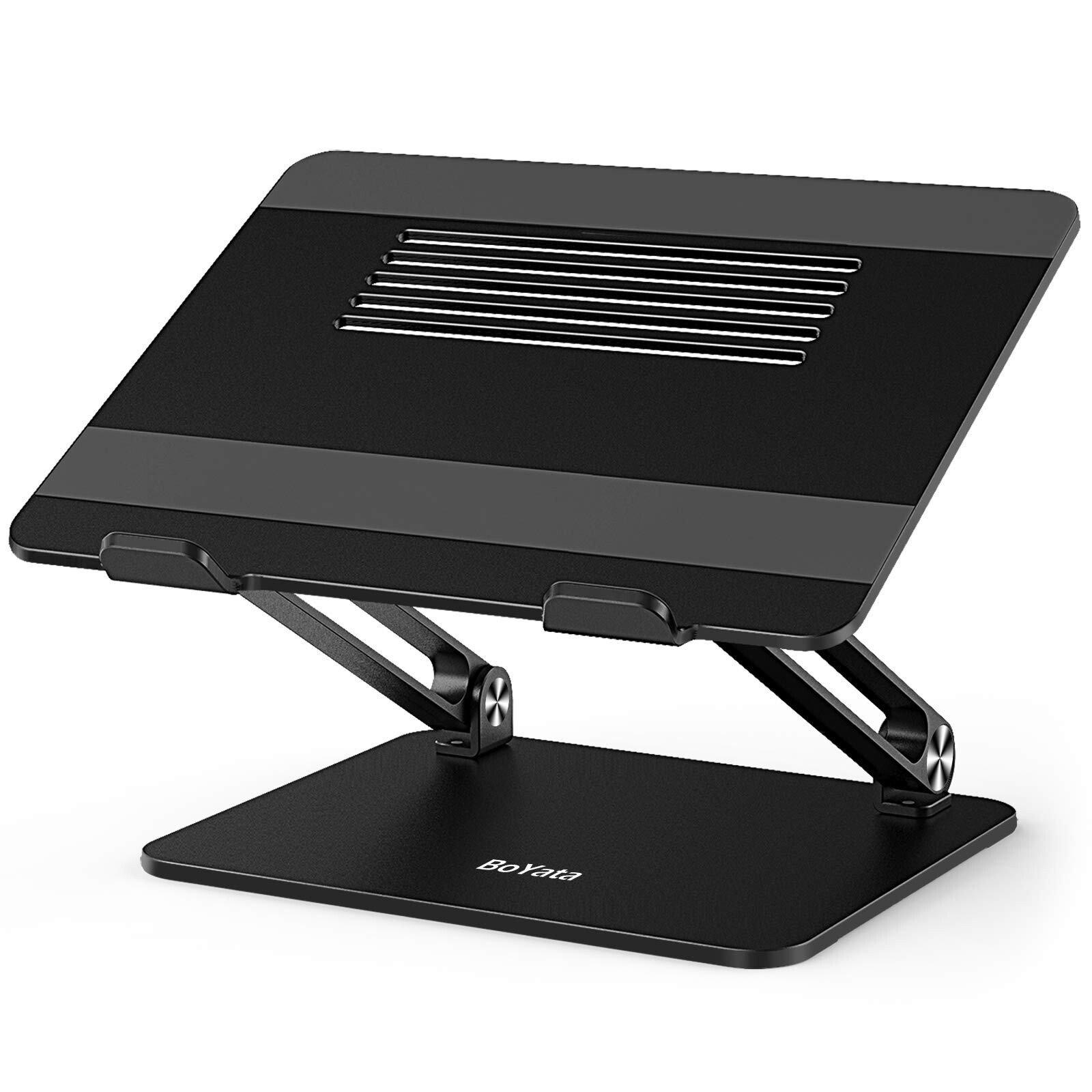 BoYata Laptop Stand, Adjustable Laptop Riser with Slide-Proof Silicone and Pr...