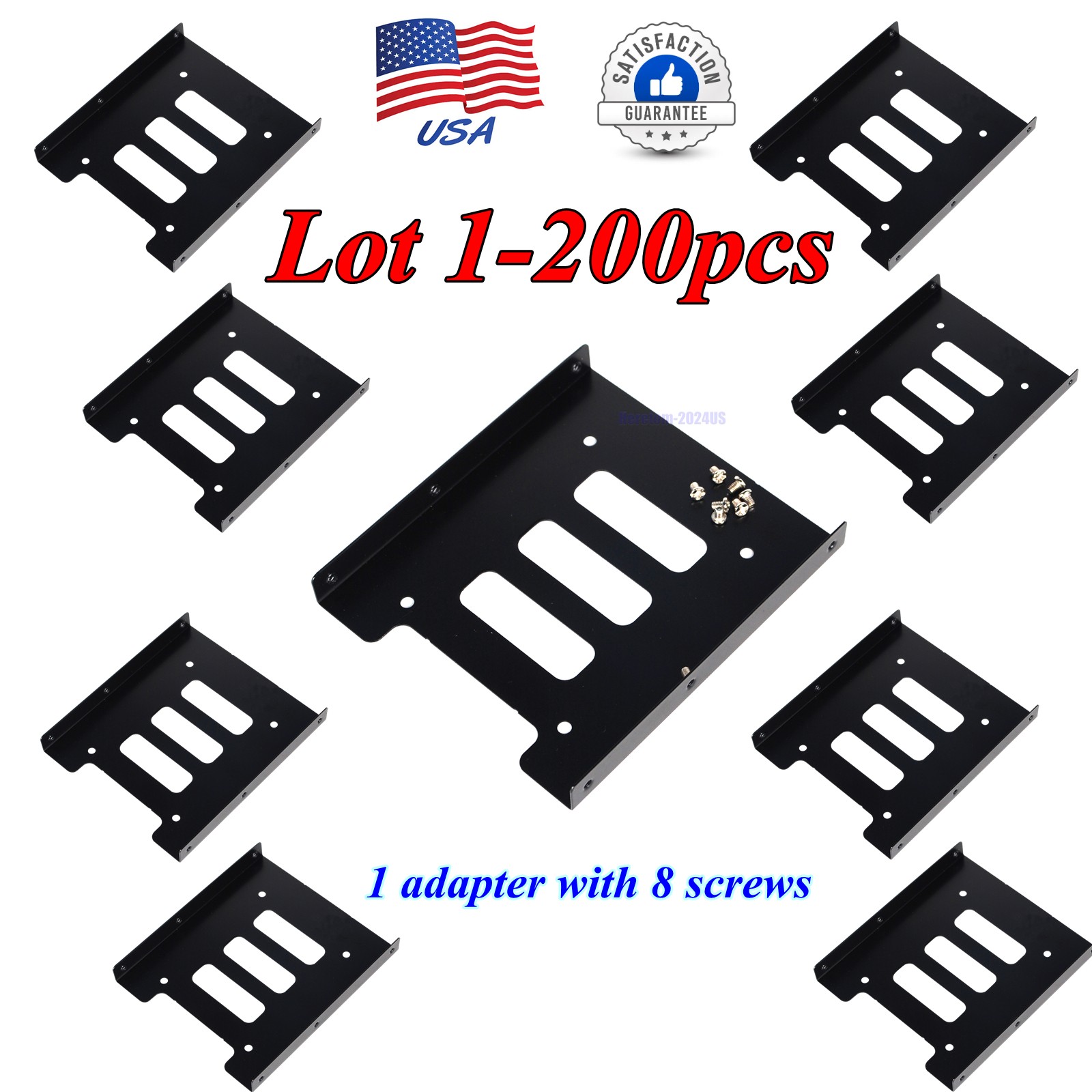 Lot 2.5" to 3.5" Bay SSD Metal Hard Drive HDD Mounting Bracket Adapter Dock/Tray