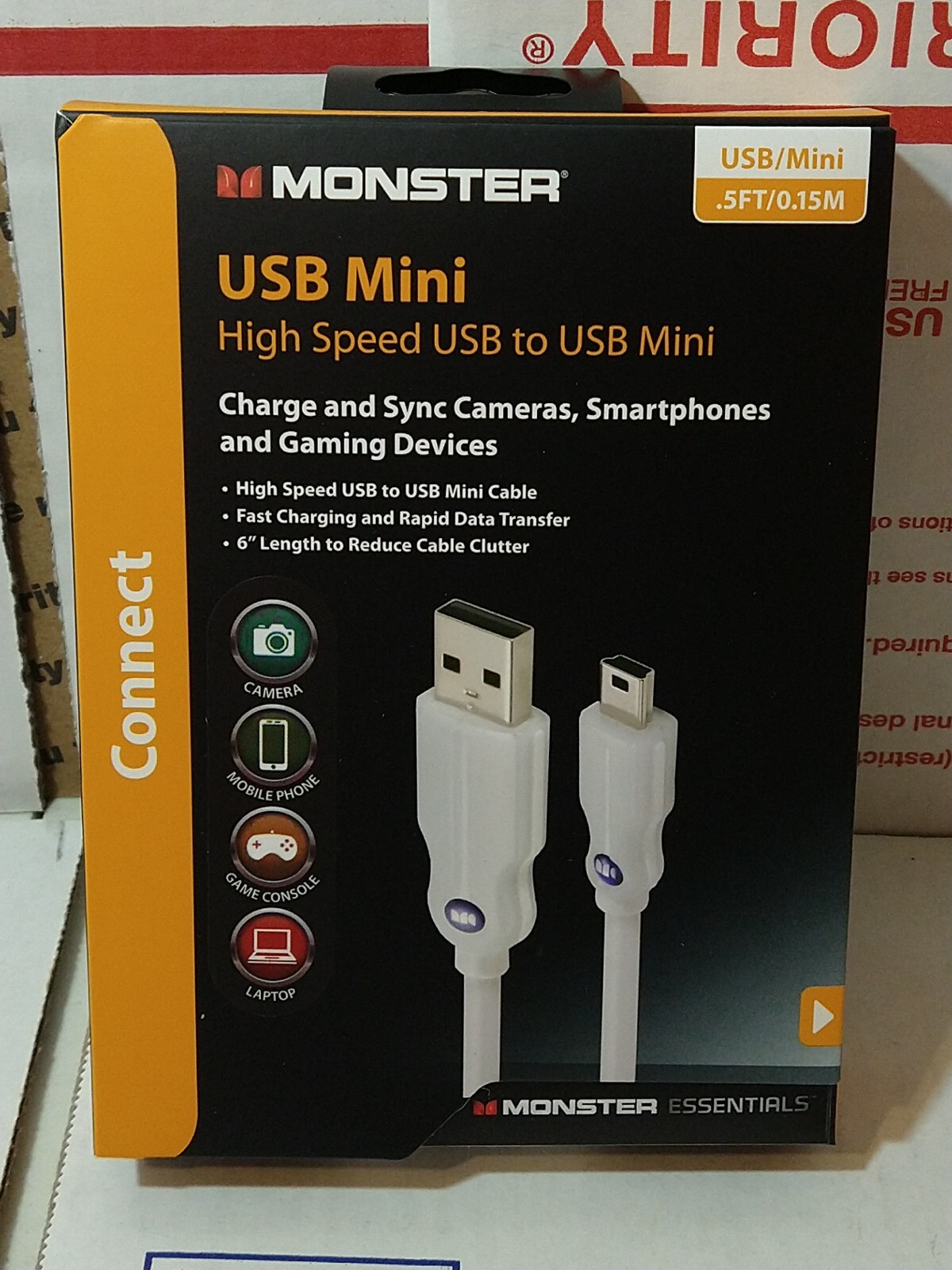 Monster Essentials High Performance Mini USB Cables  High Speed A-Male to Mini-B
