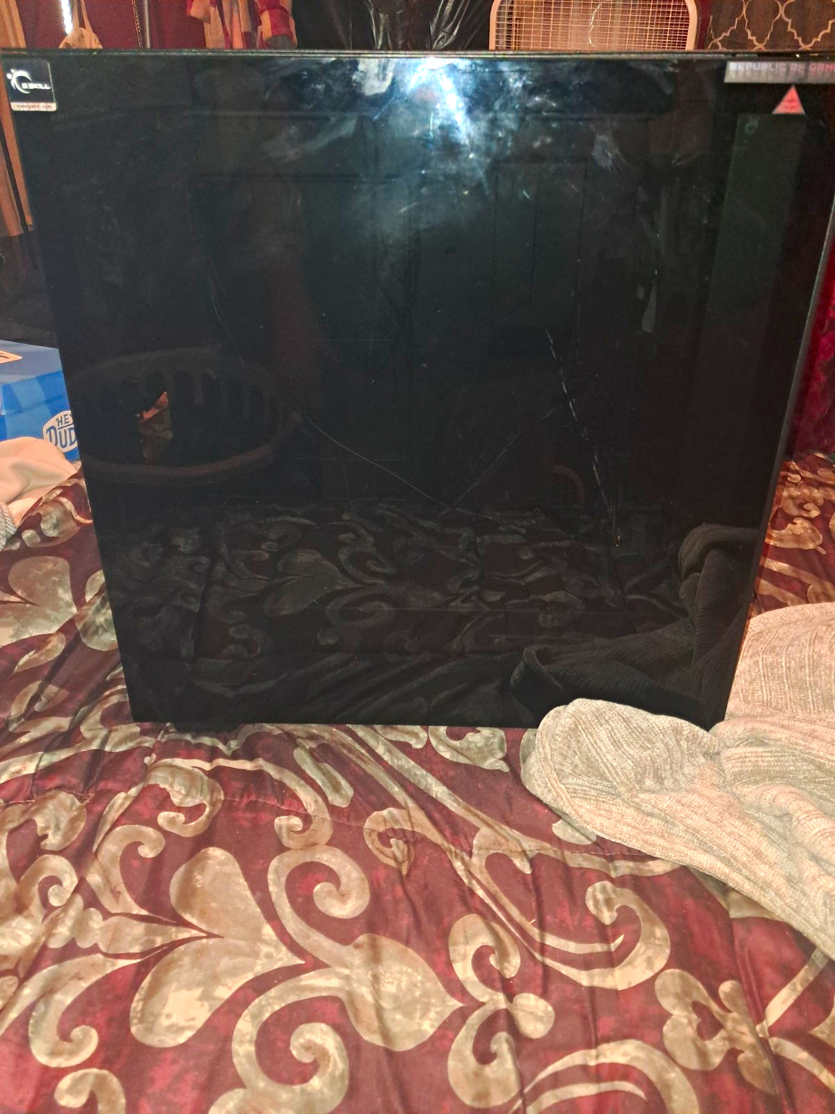 NZXT ATX Mid Tower Case Black Steel Tempered Glass Side Panel W/Fans Never Used