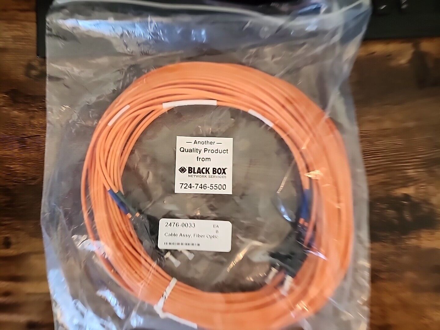 Black Box Fiber Optic Multimode Cable  15ft