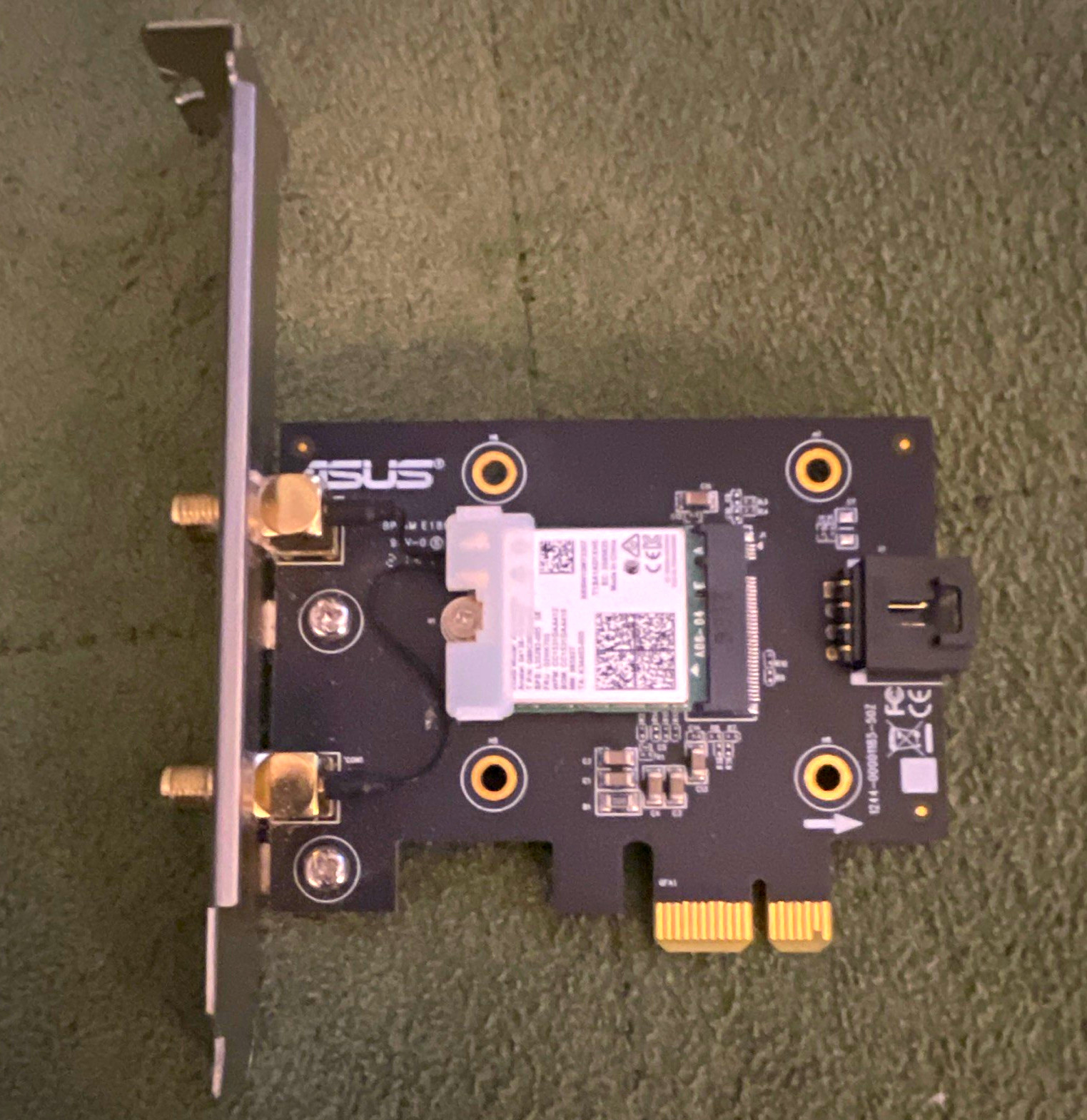 ASUS PCE-AX3000 AX3000 Wi-Fi 6 802.11ax PCIe x1 Adapter RP-SMA