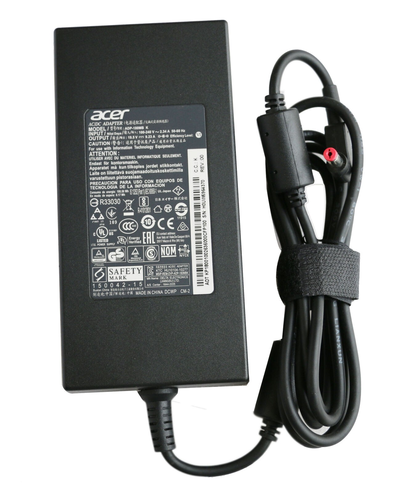 Original 180W AC Power Adapter Charger Acer ConceptD 7 CN715-71-743N Power Cord