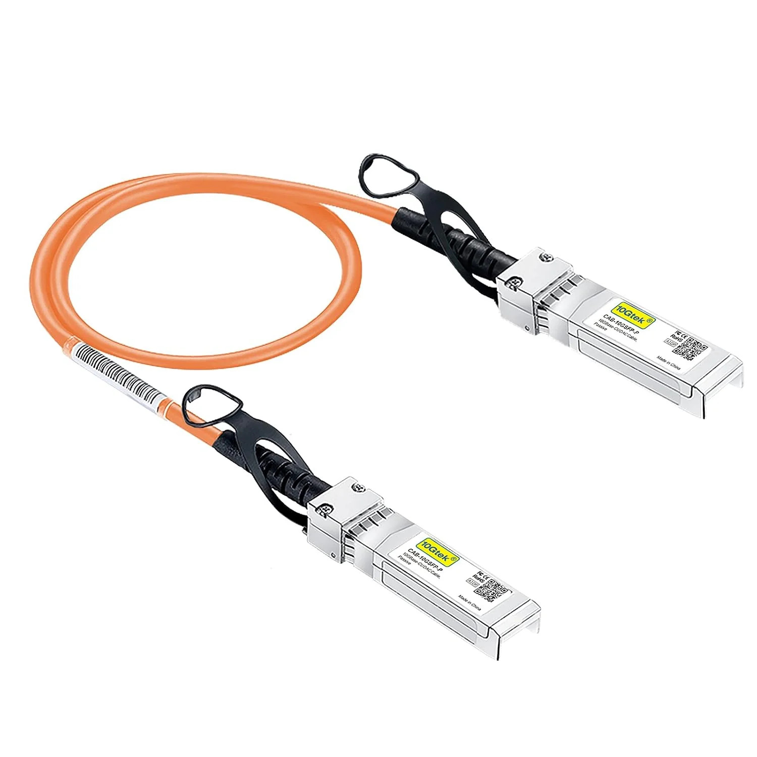 10Gtek Orange Colored 10G SFP+ DAC Cable - Twinax SFP Cable for Ubiquiti UACC-DA