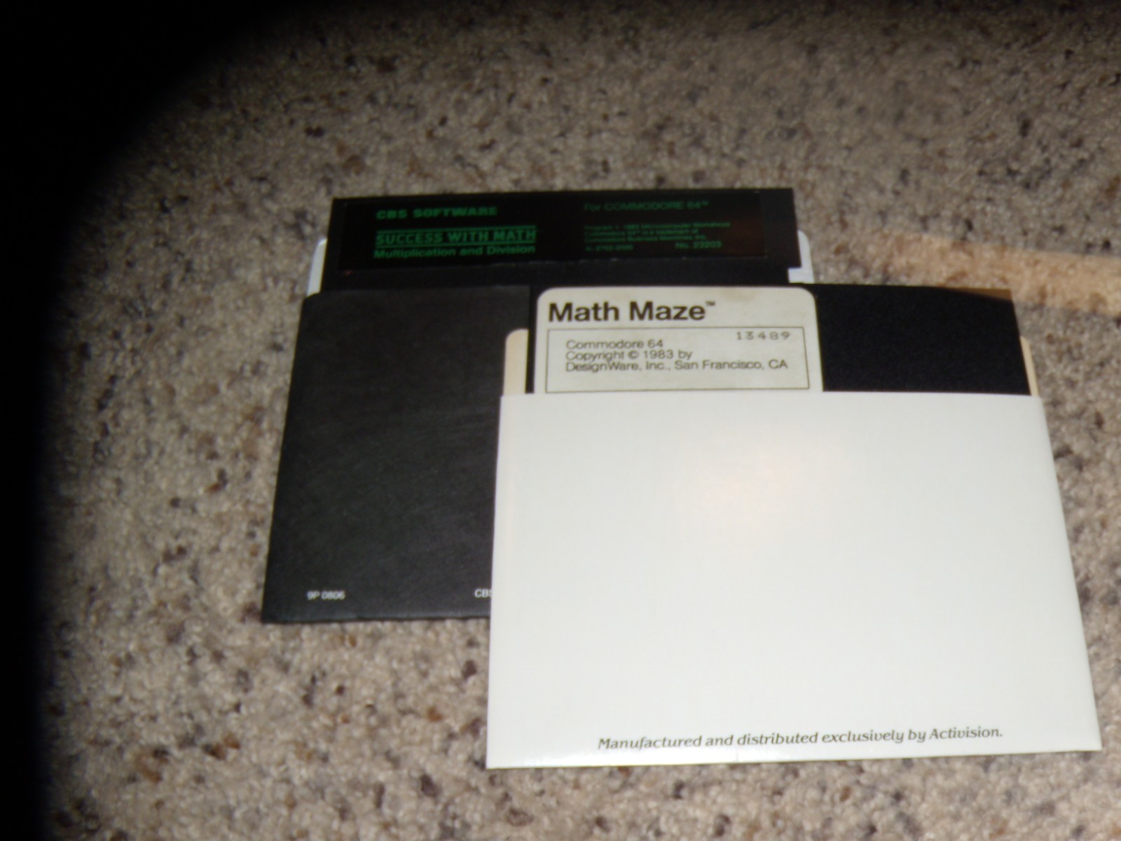Math Maze & Success with Math Multiplication and Division Commodore 64 5.25" 