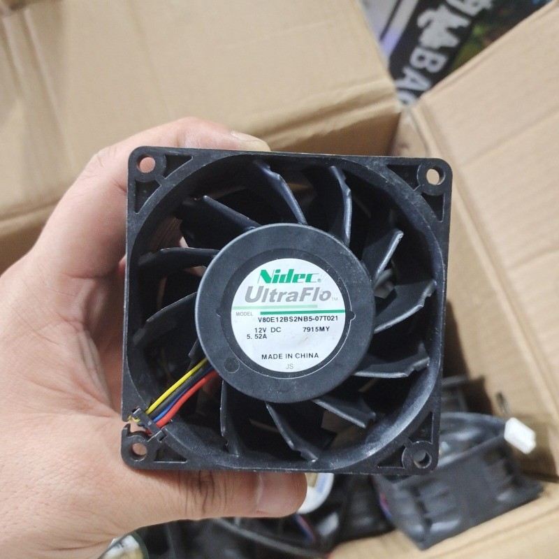 New For NIDEC V80E12BS2NB5-07T021 8038 12V 5.52A 8CM Ultra-violent Cooling Fan