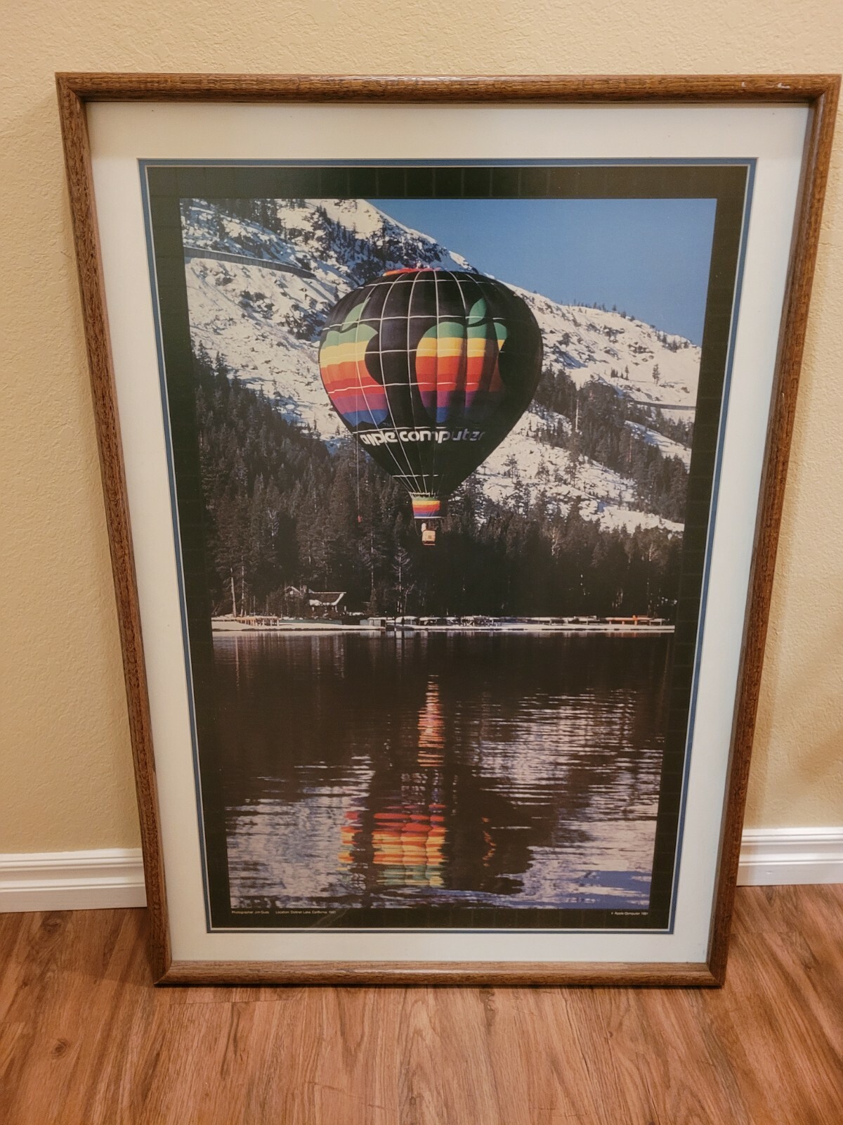 Apple Computer 1981 Original Hot Air Balloon Lithograph Vintage Poster Jim Guss