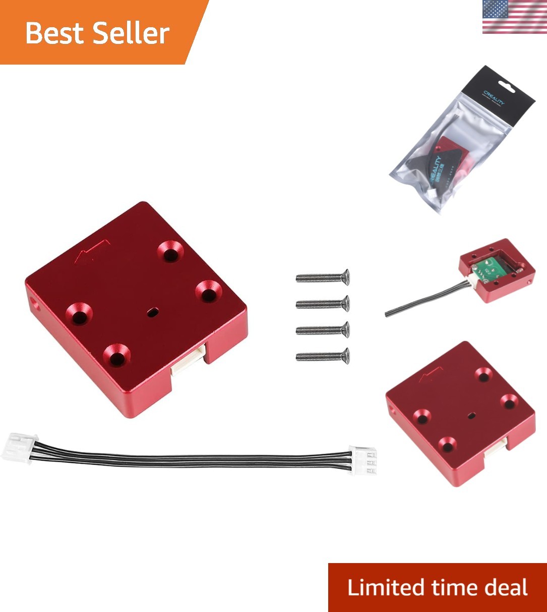 Aluminum 3D Printer Parts Filament Break Module Detector Sensor Run Out Pause...
