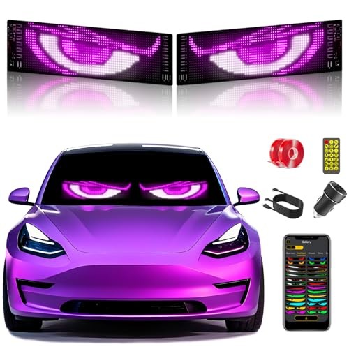 Devil Eyes Light for Cars (2-Pack) – 15''x4'' Dual LED Eyes for Car Windshield 