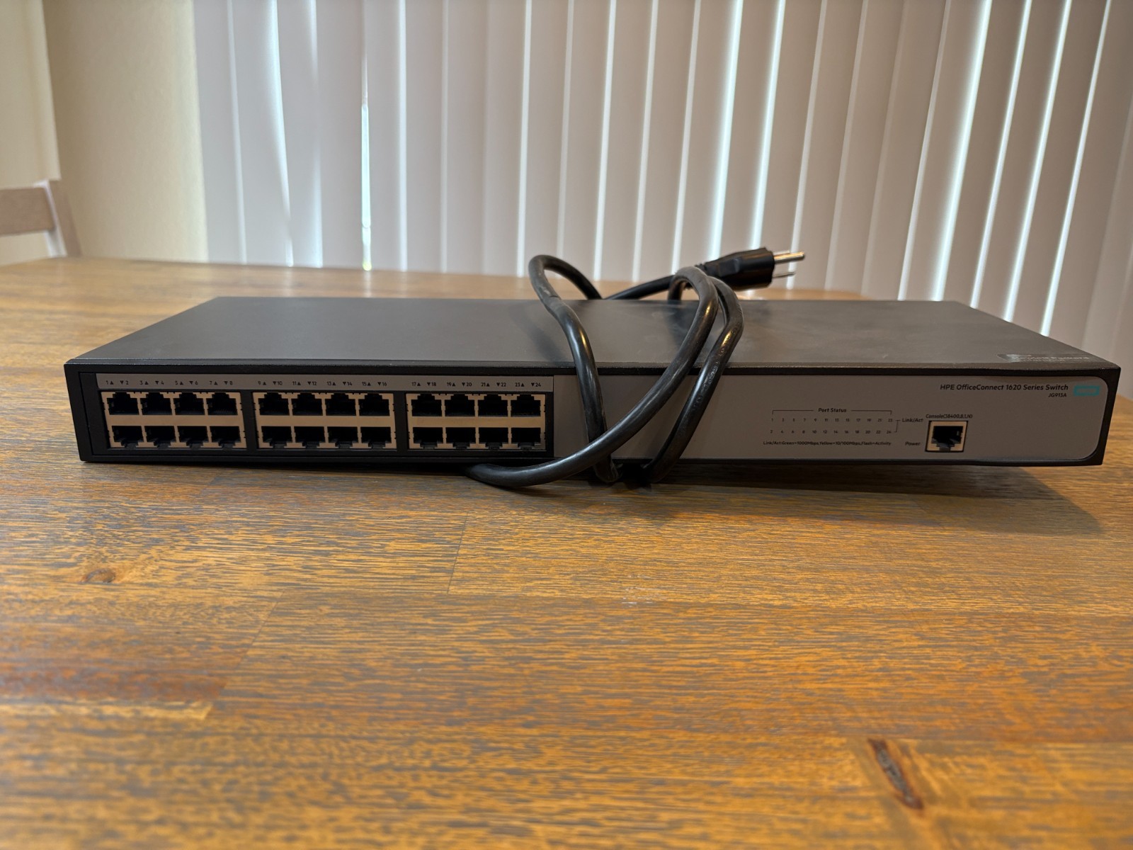 HPE OfficeConnect 1620 JG913A 24-Port Gigabit Rackmount L2 Switch