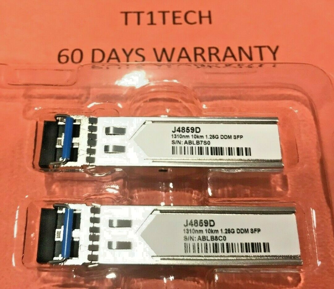 1 NEW J4859D HP HPE Aruba Compatible 1G SFP LC LX 10km SMF Transceiver 60 days