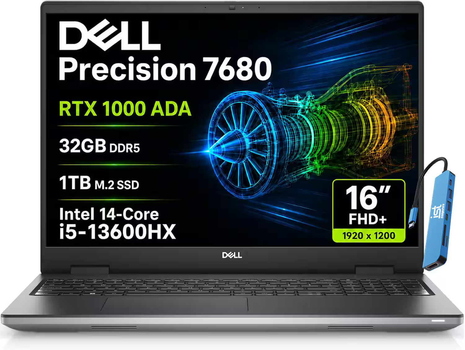 Dell - Upgraded - Precision 7680 16 in FHD+ - i5-13600HX 1TB SSD 32GB RAM