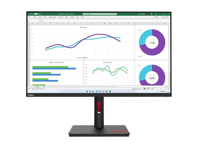 Lenovo 63D3ZAR1US ThinkVision T32h-30 32" WQHD LED Monitor