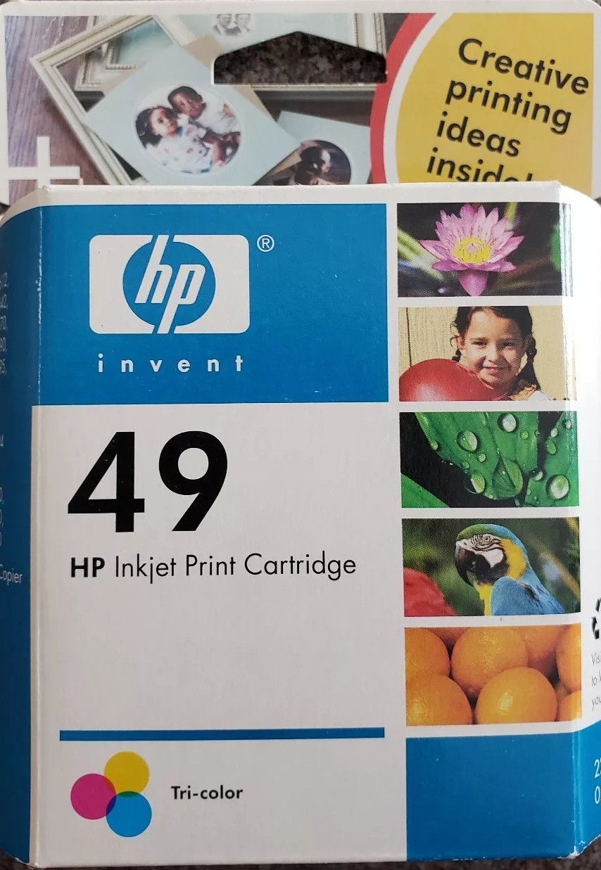 HP 49 TRI COLOR Original Ink Print Cartridge, New in Original Box, Sealed