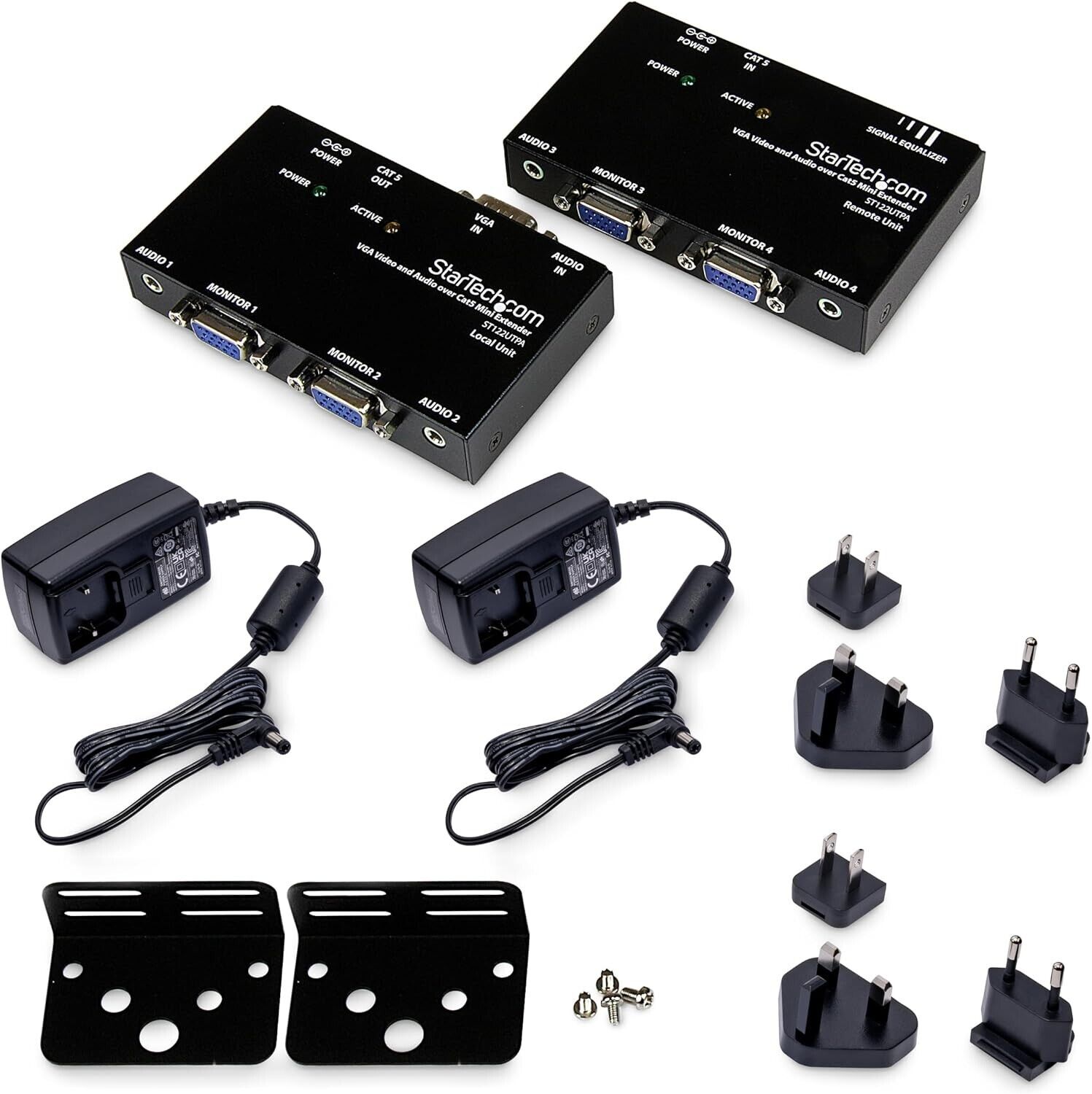 VGA Video Extender over Cat 5 with Audio Up to 500ft VGA over Extender ST122UTPA