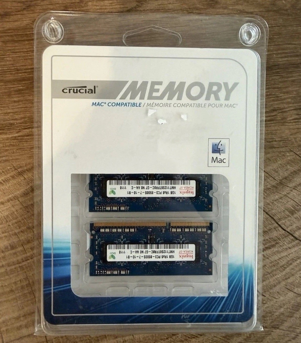 Crucial 2GB (2x1GB) Kit DDR3 MAC  Laptop Notebook RAM Memory