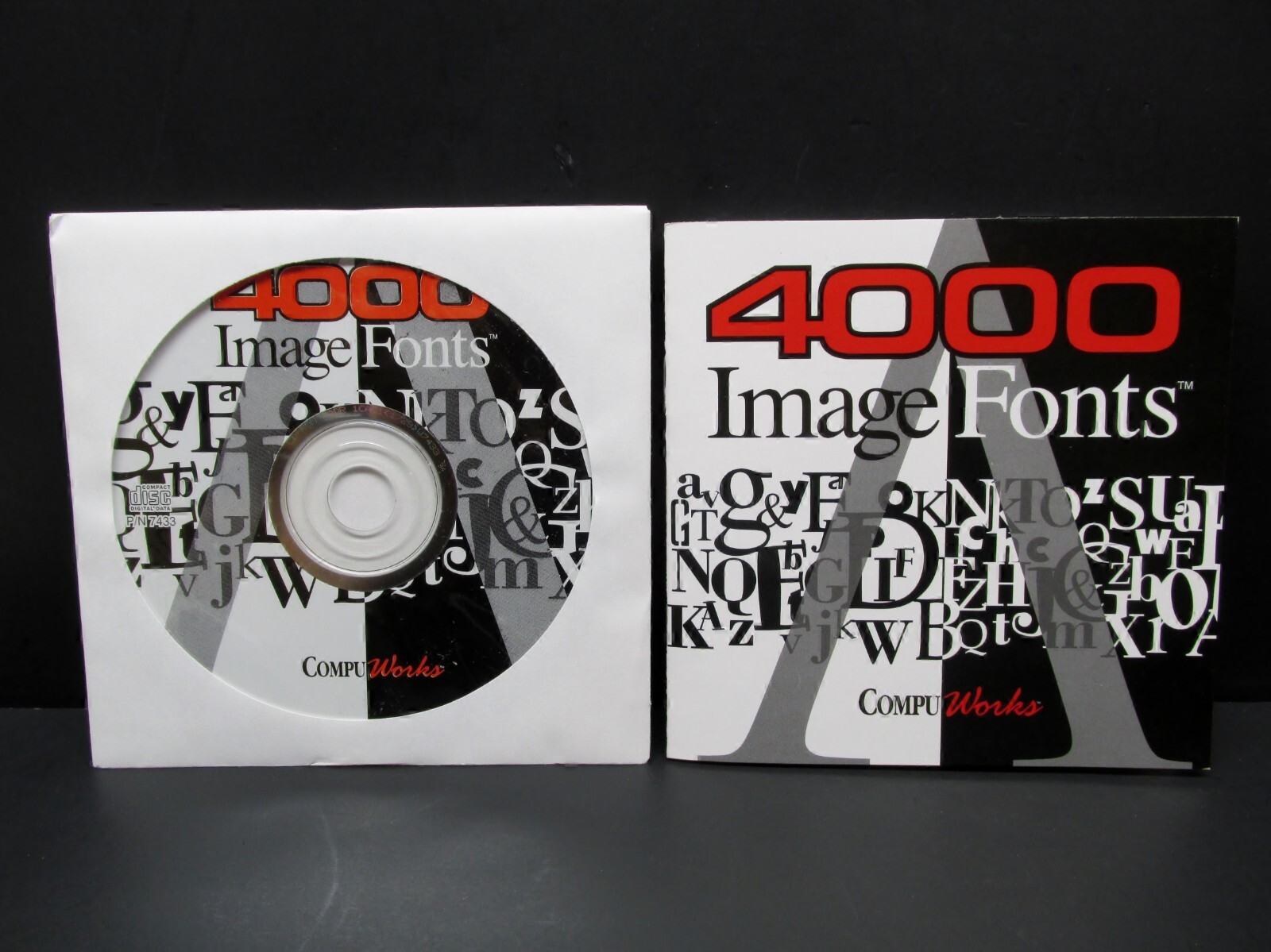 4000 Image Fonts, PC, CD-ROM, Windows 95 / 3.X, Compu Works, 1998, Never Used