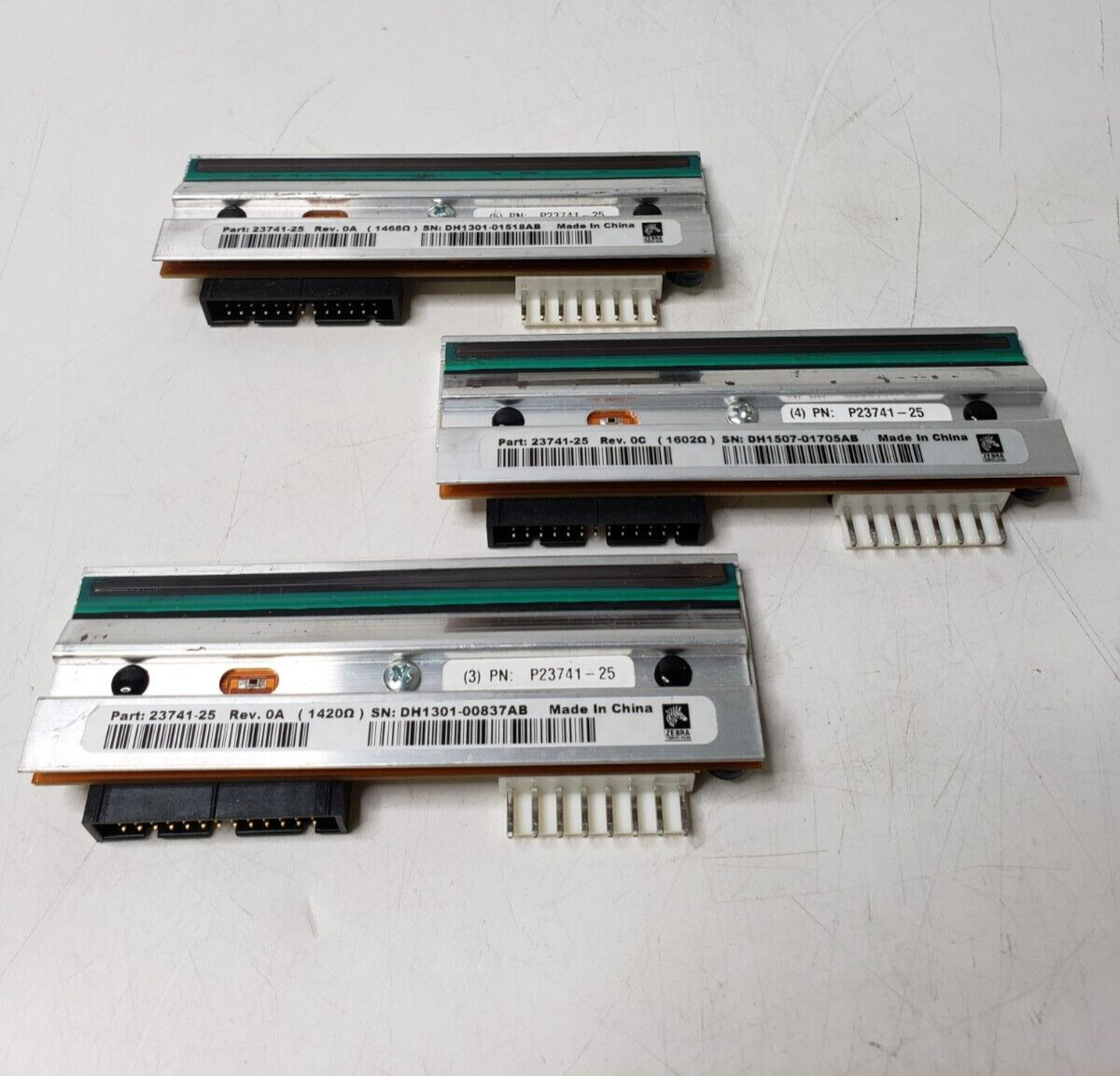 LOT OF 3 Original Zebra P23741-25 105SL Plus PRINTHEAD Untested