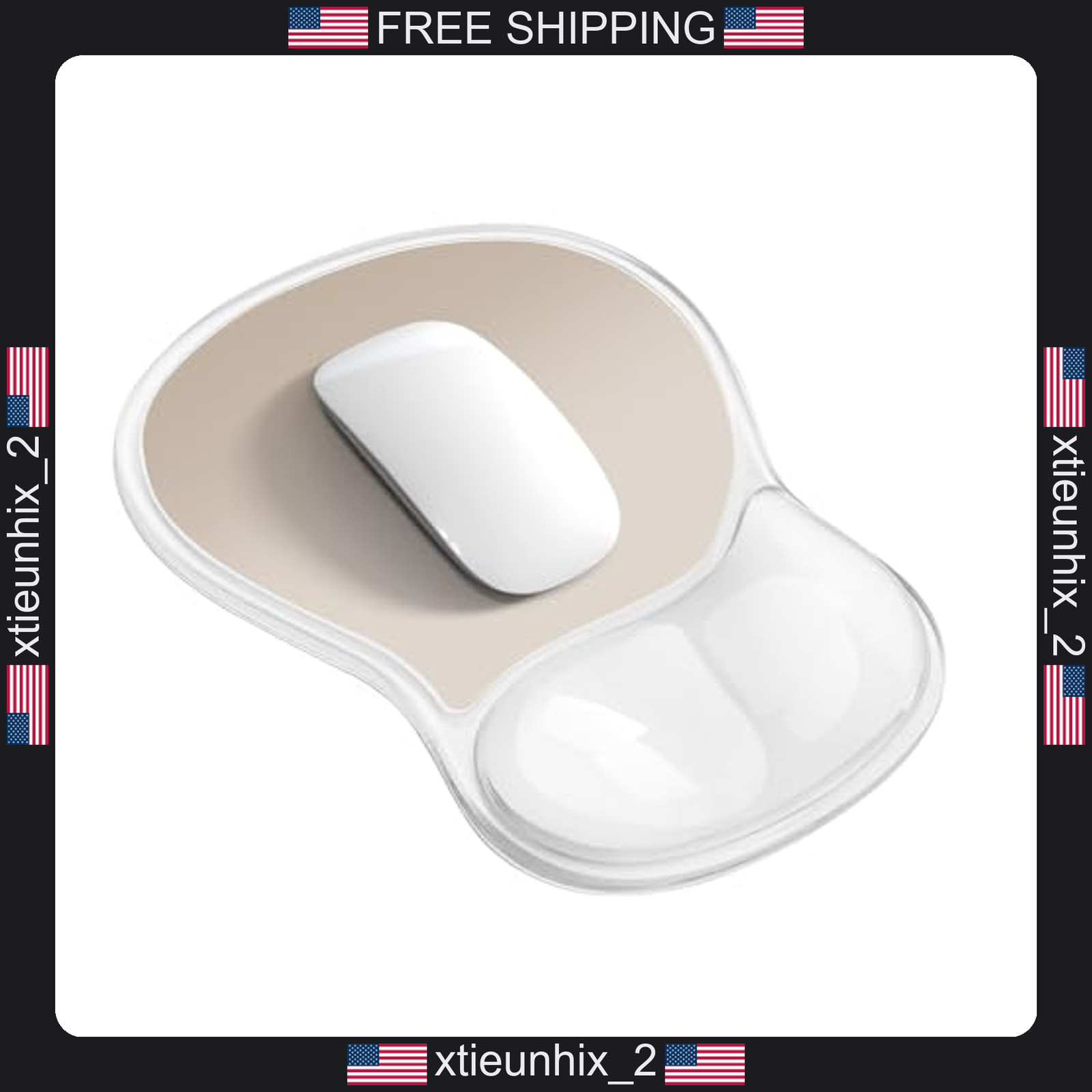 Ergonomic Mouse Pad with Gel Wrist Rest, Non-Slip Base, Durable and Washable