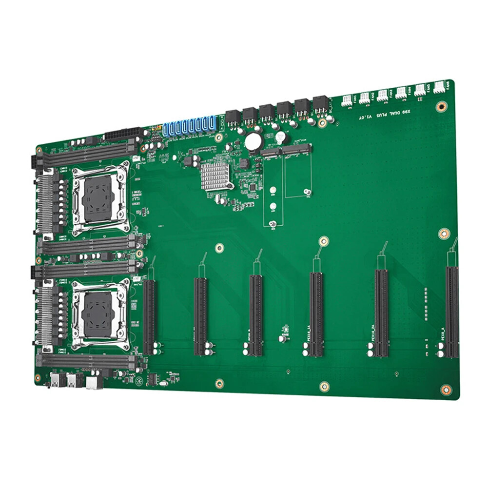 X99 DUAL PLUS motherboard support 6 gpu  Graphics card LGA 2011-3 E5 V3 V4