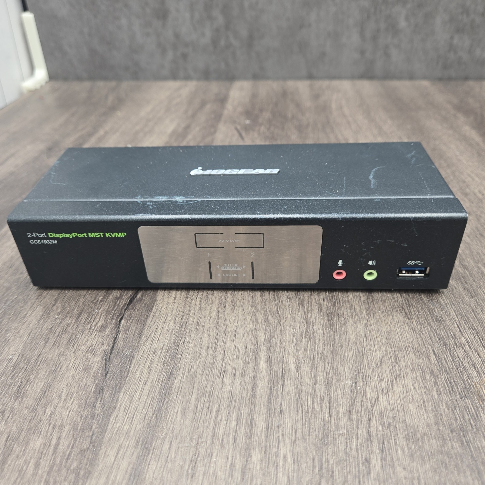 IOGEAR GCS1932M 2-Port DisplayPort KVMP Switch USB 3.0 Hub Audio Untested