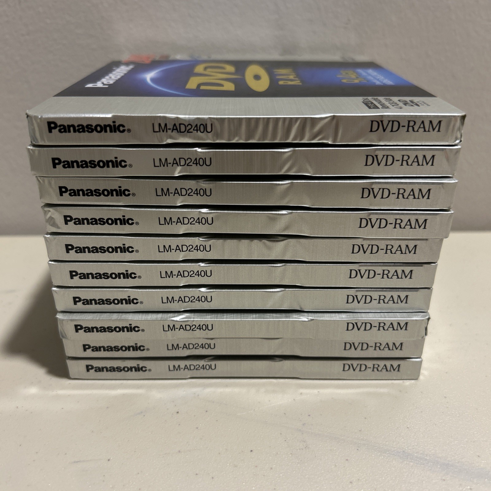 10x Panasonic LM-AD240U Double Sided 240 Min 9.4GB DVD-RAM Discs Video Recording