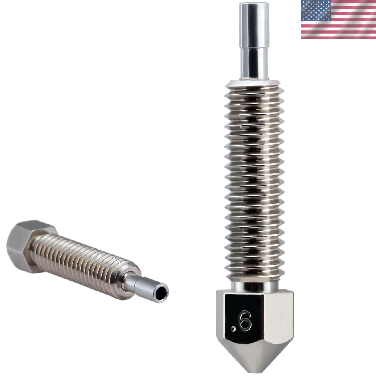 Microswiss Brass Plated Nozzle for FlowTech Hotend 0.6mm