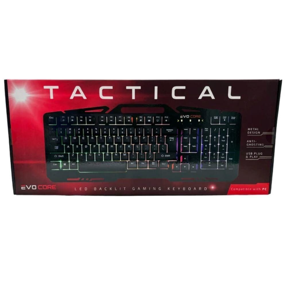 Tactical LED Backlit Gaming Keyboard by Evo Core new in box for PC