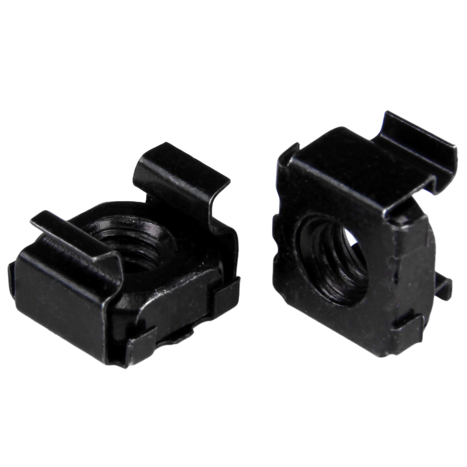 100-Pack M6 Square Hole Cage Nuts and Installation 100-pack, Black