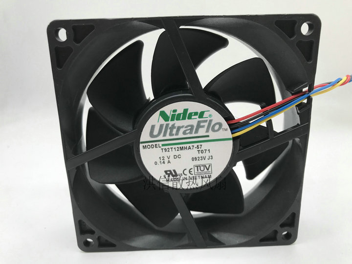 Nidec T92T12MHA7-57 DC12V 0.14A 9225 90mm 4-wire PWM cooling fan