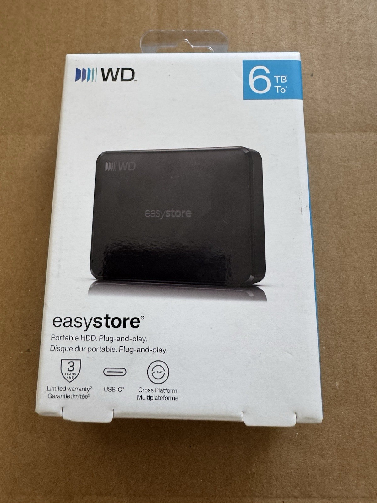 New Western Digital WD Portable easystore 6TB HDD