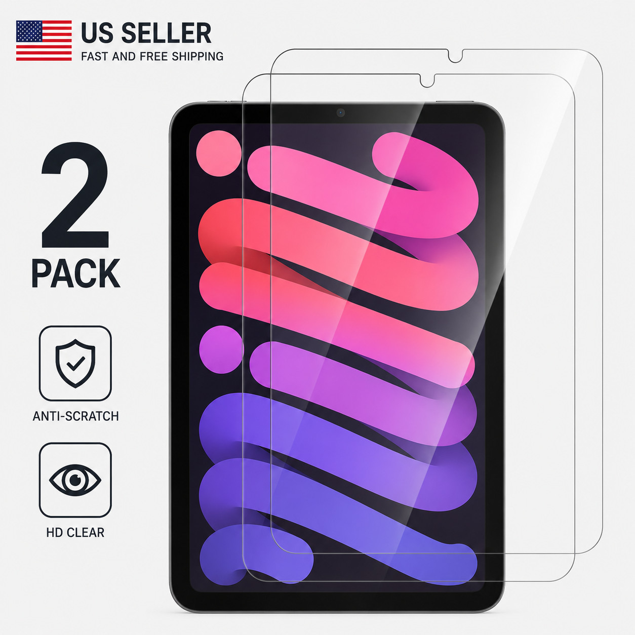 iPad Mini 6 / Mini 7 Screen Protector Hydrogel HD Clear 8.3 inch Anti-Scratch