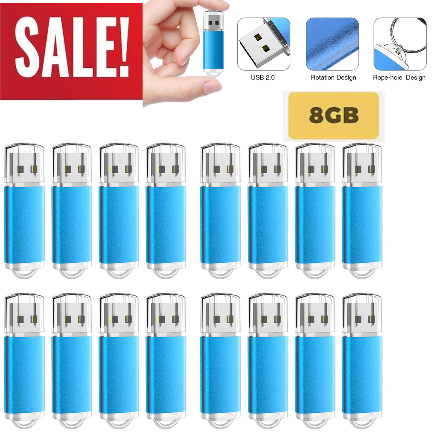 8GB USB2.0 Flash Drive Memory Stick Thumb Drive Jump Drive Lot Bulk USB Drive