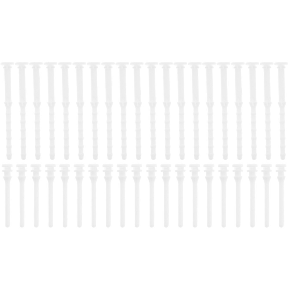 40Pcs Silicone Rubber Computer Case Fan Screws Flexible Shock Absorption White