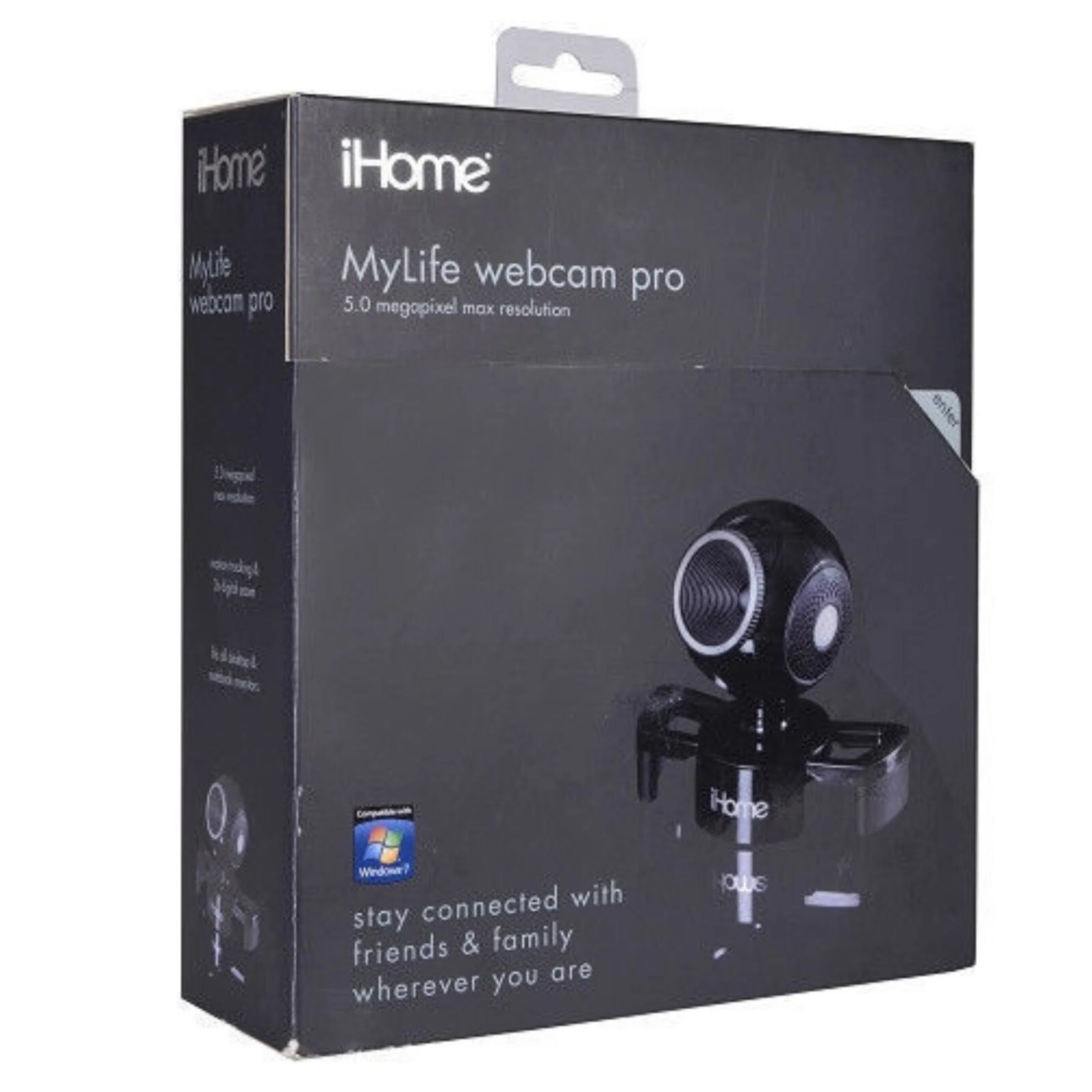iHome MyLife Webcam Pro 5.0 Megapixel Max Resolution IH-W350DB - Black - NEW
